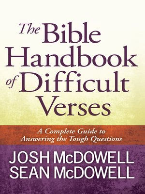 cover image of The Bible Handbook of Difficult Verses